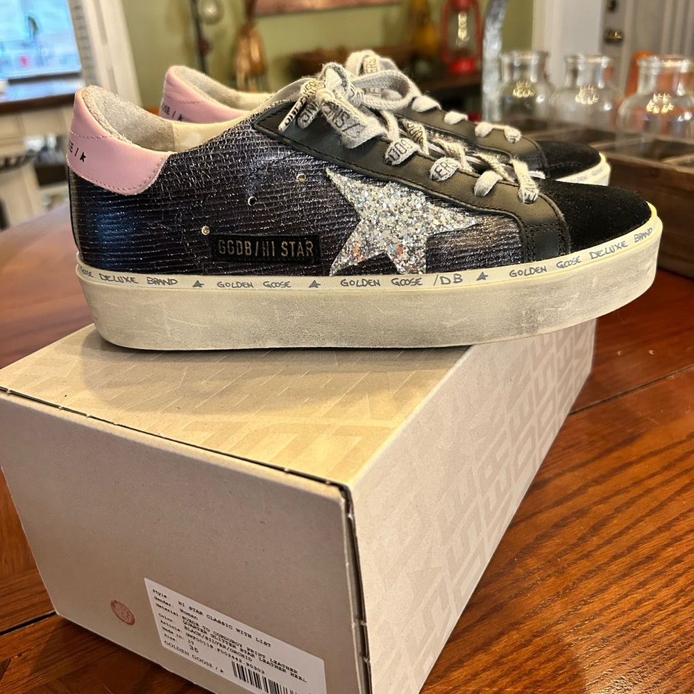 Golden Goose Hi Star Sneakers. NIB